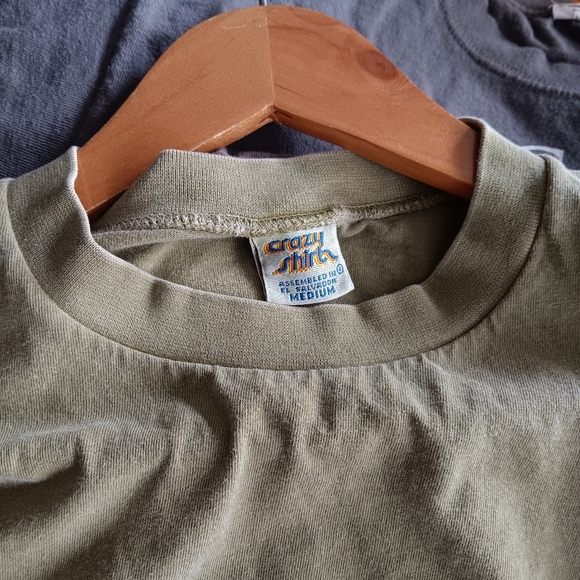 .Vintage Big Island Growers Hemp Dyed Olive Green Single Stitched Shirt! - Picture 6 of 7